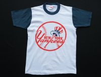 ◆ 子供服 デッドストック 70s VARSITY HOUSE ヤンキース 染み込みプリントTシャツ キッズサイズ/ビンテージ オールド アメリカ古着