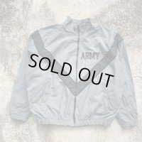 【L-REGULAR】US ARMY トレーニングジャケット グレー■アメリカ古着 オールド ミリタリー リフレクター 米軍実物