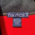画像6: 【M】90s USA製 nautica ハーフジップ プルオーバーフリース 赤黒■ビンテージ オールド レトロ アメリカ古着 ノーティカ ツートーン