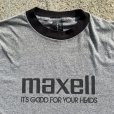 画像3: 【L(M相当)】80s USA製 Anvil maxell リンガーTシャツ 杢グレー■ビンテージ オールド アメリカ古着 マクセル カセットテープ 企業