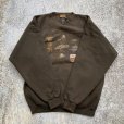 画像6: 【XL】USA製 Eddie Bauer フライフィッシング プリントスウェット 茶■ビンテージ オールド アメリカ古着 80s/90s トレーナー 釣り