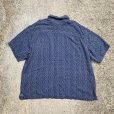 画像2: 【2XL】PURITAN レーヨン 半袖シャツ 青 総柄■ビンテージ オールド レトロ アメリカ古着 90s ボックスシャツ アート ビッグサイズ