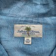 画像5: 【XXL】Island Shores オープンカラー 半袖シルクシャツ 青 水色■オールド レトロ アメリカ古着 アロハシャツ ジャガード 開襟 総柄