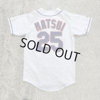 【XS/S】MLB Mets 松井稼頭央 ユニフォーム 半袖ベースボールシャツ 白■メジャーリーグ アメリカ古着 ニューヨーク・メッツ