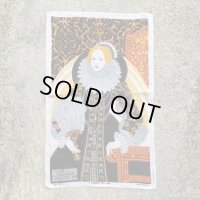 【72cm×46cm】アイルランド製 エリザベス女王 1世 リネン タペストリー■ビンテージ アンティーク オールド レトロ クイーン