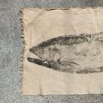 画像2: 【49cm×89cm】UNKNOWN 魚拓 タペストリー■ビンテージ アンティーク オールド ファブリック インテリア コットン