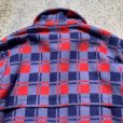 画像8: 【M】中国製 コットン ヘビーネルシャツ 紫×赤チェック■ビンテージ オールド レトロ アメリカ古着 70s 猫目ボタン シャツジャケット