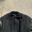 画像3: 【XL】80s USA製 BUTWIN 袖革×ウールスタジャン ジャケット ブラック 黒無地■ビンテージ オールド レトロ アメリカ古着 バトウィン