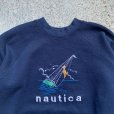 画像3: 【L/XL】USA製 nautica 刺繍スウェット ネイビー 紺■ビンテージ アメリカ古着 90s フルーツオブザルーム ノーティカ トレーナー