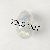 【8.0cm】アメリカ雑貨 花 球体 ガラスオブジェ■ビンテージ アンティーク レトロ エッグ型 プリザーブドフラワー