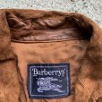 画像4: 【L】Burberrys キッドスキン スエードレザー テーラードジャケット ブラウン 茶色■ビンテージ オールド バーバリー
