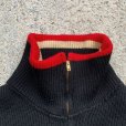 画像6: 【M/L】50s Avalanche フルジップ ウールセーター ブラック 黒赤■ビンテージ オールド アメリカ古着 ハイネック ニット ロカビリー