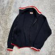 画像8: 【M/L】50s Avalanche フルジップ ウールセーター ブラック 黒赤■ビンテージ オールド アメリカ古着 ハイネック ニット ロカビリー