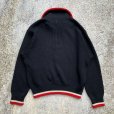 画像2: 【M/L】50s Avalanche フルジップ ウールセーター ブラック 黒赤■ビンテージ オールド アメリカ古着 ハイネック ニット ロカビリー