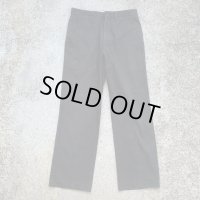 【W30】J.CREW ノータック チノパン ブラック 黒無地■ビンテージ オールド レトロ アメリカ古着 ジェイクルー コットン チノパンツ
