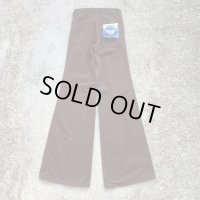 【W26(W25)】マルタ製 デッドストック WRANGLER フレアパンツ 茶■ビンテージ ヨーロッパ古着 70s ラングラー ベルボトム バギー