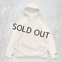 【M】FILA プルオーバー フリースパーカー 生成り■オールド レトロ アメリカ古着 90s フィラ パイルフリース