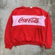 画像1: 【XL】Coca-Cola 短丈 スウェット 赤×白■ビンテージ オールド レトロ アメリカ古着 80s/90s コカ・コーラ トレーナー レディース (1)