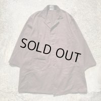 【XL】カナダ製 BIG AL ショップコート ジャケット ブラウン 茶色無地■ビンテージ オールド アメリカ古着 カバーオール ワークウェア