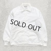 【L/XL】USA製 Pla-Jac ナイロン コーチジャケット ホワイト 白■ビンテージ オールド レトロ アメリカ古着 80s 裏地付き 