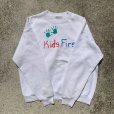 画像5: 【L/XL】UNKNOWN「Kids First」ハンドペイント スウェット 白■ビンテージ オールド アメリカ古着 90s キッズ アート 手形 レディース