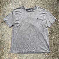 【XL】SALE!! Ralph Lauren ワンポイント刺繍 Tシャツ ライトグレー■ビンテージ オールド アメリカ古着 ラルフローレン ビッグサイズ