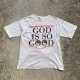 【XL】90s BIG!T「GOD IS SO GOOD」プリントTシャツ 白■ビンテージ オールド レトロ アメリカ古着 スマイル ビッグサイズ