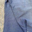 画像10: 【L/XL】70s UNKNOWN 刺繍入り 長袖シャンブレーシャツ 青■ビンテージ オールド レトロ アメリカ古着 動物 ビッグサイズ ワークシャツ
