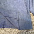 画像8: 【L/XL】70s UNKNOWN 刺繍入り 長袖シャンブレーシャツ 青■ビンテージ オールド レトロ アメリカ古着 動物 ビッグサイズ ワークシャツ