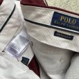 画像4: 【W33】Polo Ralph Lauren ノータック テーパード チノパンツ バーガンディ 紫■オールド アメリカ古着 ポロラルフローレン コットン