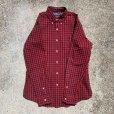 画像7: 【M/L】Ralph Lauren 長袖シャツ 赤黒ギンガムチェック■ビンテージ オールド レトロ アメリカ古着 ラルフローレン ボタンダウン