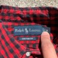 画像4: 【M/L】Ralph Lauren 長袖シャツ 赤黒ギンガムチェック■ビンテージ オールド レトロ アメリカ古着 ラルフローレン ボタンダウン