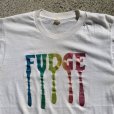 画像2: 【レディース or XS】80s「FUDGE」ラメ プリントTシャツ 白■ビンテージ オールド レトロ アメリカ古着 USA製 シングルステッチ