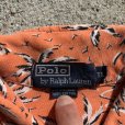画像4: 【XL】Polo Ralph Lauren 半袖ポロシャツ 薄オレンジ 総柄■ビンテージ オールド アメリカ古着 90s ポロラルフローレン パームツリー 