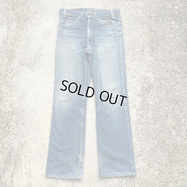 画像1: 【W32】90s USA製 Levi's 517 ブーツカット デニムパンツ 青■ビンテージ オールド アメリカ古着 リーバイス ジーパン オリジナル ヒゲ