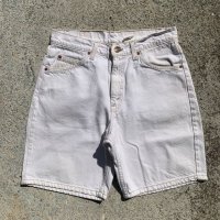 【W30】90s メキシコ製 Levi's 550 ホワイトデニム ショートパンツ■ビンテージ アメリカ古着 レディース リーバイス ショーツ 白パン