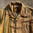画像3: 【L/XL】Tommy Bahama オープンカラー 半袖シルクシャツ マルチストライプ 黄色■ビンテージ アメリカ古着 開襟 トミーバハマ アロハ 