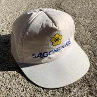 【Free】SAIGON TOURIST プリント キャップ ホワイト 白■ビンテージ オールド レトロ アメリカ古着 帽子 企業 80s/90s 