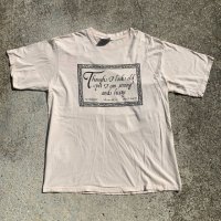 【XL】イングランド製 PAST TIMES シェイクスピア プリントTシャツ 生成り■ビンテージ オールド ヨーロッパ古着 オールコットン 90s