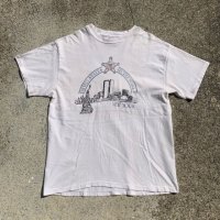 【L】90s USA製 Hanes ニューヨーク プリントTシャツ 白■ビンテージ オールド アメリカ古着 自由の女神 コットン シングルステッチ