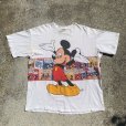 画像1: 【XL】90s USA製 ミッキーマウス 両面プリントTシャツ 白■ビンテージ アメリカ古着 ディズニー キャラクター アメコミ ビッグサイズ (1)