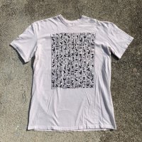 【L/XL相当】EID エジプト壁画 レリーフ プリントTシャツ 白黒■ビンテージ オールド アメリカ古着 オールコットン アート 動物