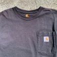 画像3: 【S】carhartt ワンポイントロゴ ポケットTシャツ ブラック 黒■アメリカ古着 カーハート ヘビーウェイト レディース ポケT 無地