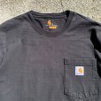 画像3: 【M/L】carhartt ワンポイントロゴ 長袖 ポケットTシャツ ブラック 黒■アメリカ古着 カーハート ヘビーウェイト ポケT 無地 ストア