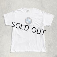 【XL】USA製 BMW プリントTシャツ ホワイト 白■ビンテージ オールド アメリカ古着 90s/2000s ロゴ 企業 モーター系