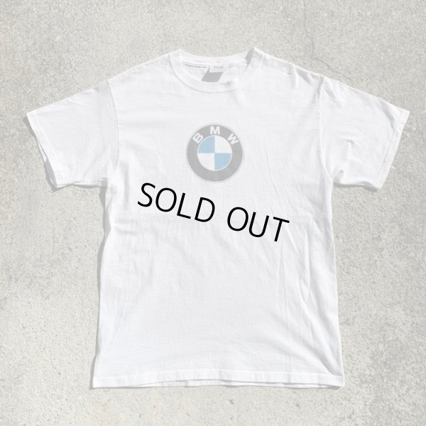 画像1: 【L】USA製 BMW プリントTシャツ ホワイト 白■ビンテージ オールド アメリカ古着 90s/2000s ロゴ 企業 モーター系 