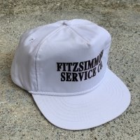 【Free】FITZSIMMONS SERVICE CO. キャップ 白■ビンテージ オールド レトロ アメリカ古着 帽子