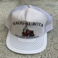 画像2: 【Free】80s USA製 HAUG-KUBOTA メッシュキャップ 白■ビンテージ オールド レトロ アメリカ古着 帽子 企業 クボタ トラクター