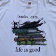 画像3: 【XL】books.cats.life is good ネコ プリントTシャツ 白■ビンテージ オールド アメリカ古着 Y2K 2000s オールコットン 猫 動物