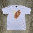 画像1: 【M/L】80s USA製 Jesus Saves プレイングハンズ プリントTシャツ 白■ビンテージ オールド レトロ アメリカ古着 シングルステッチ (1)